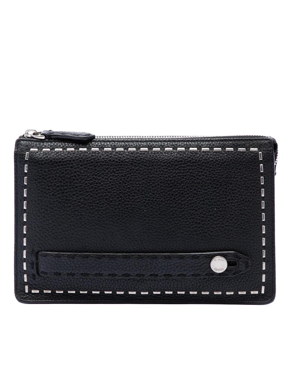 Fendi Leather Selleria Clutch Pre-Loved #363010F32B